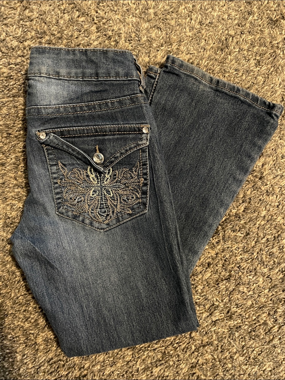 Low Rise Boot Cut Jeans